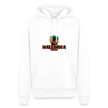 Mallorca 2024 Team Palmen Bunt - Männer Premium Bio Hoodie - Weiß - Vorne - Nico (187cm)