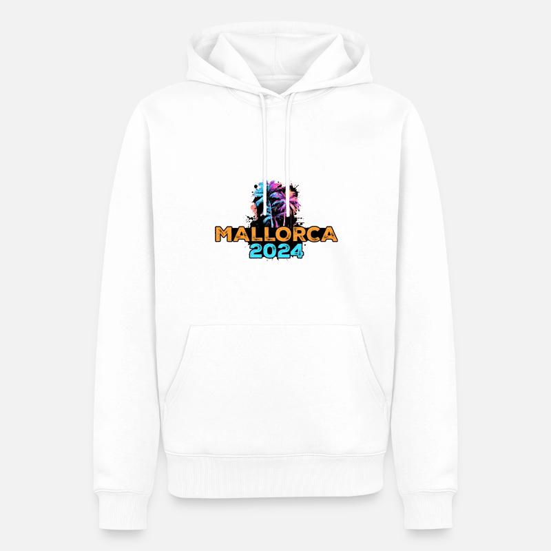 Mallorca 2024 Reise - Männer Premium Bio Hoodie - Weiß