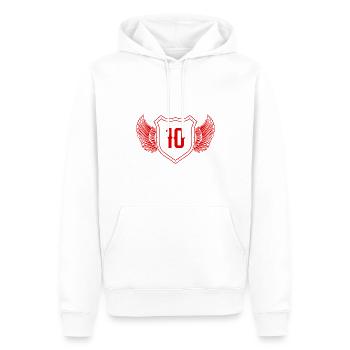 10 Zahl Wappen - Männer Premium Bio Hoodie - Weiß - Vorne - Nico (187cm)