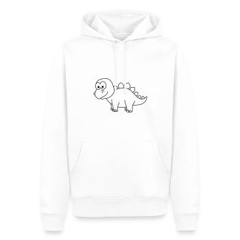 Dinosaurier stegosaurus Comic - Männer Premium Bio Hoodie - Weiß - Vorne - Nico (187cm)
