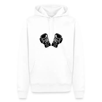 Gants de boxe Symbole Boxe - Sweat à capuche Premium bio Homme - blanc - Devant - Nico (187cm)