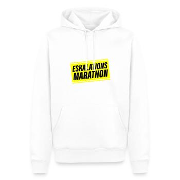 Eskalations Marathon - Männer Premium Bio Hoodie - Weiß - Vorne - Nico (187cm)