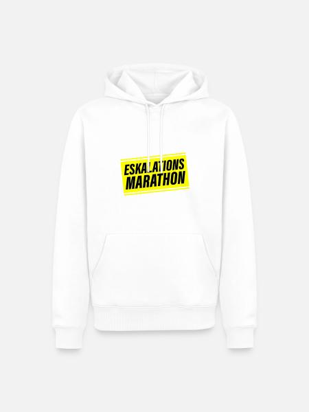 Eskalations Marathon - Männer Premium Bio Hoodie - Weiß