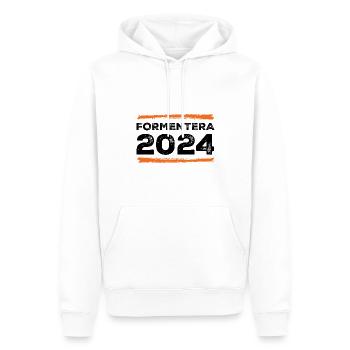 Devis Formentera 2024 - Sweat à capuche Premium bio Homme - blanc - Devant - Nico (187cm)
