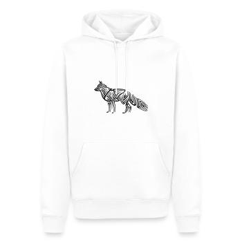 Fuchs Tribal Tattoo - Männer Premium Bio Hoodie - Weiß - Vorne - Nico (187cm)