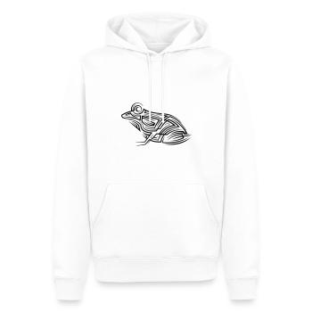 Frosch Tribal Tattoo - Männer Premium Bio Hoodie - Weiß - Vorne - Nico (187cm)