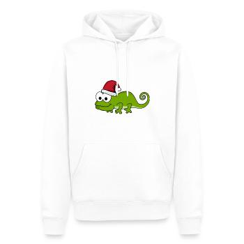 Caméléon Comic Christmas - Sweat à capuche Premium bio Homme - blanc - Devant - Nico (187cm)