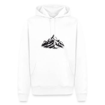 Paysage De Montagnes - Sweat à capuche Premium bio Homme - blanc - Devant - Nico (187cm)
