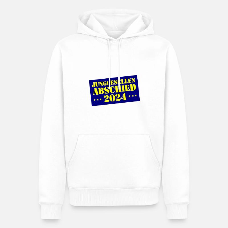 Gorilla Bodybuilder Gym végétalienne - Sweat à capuche Premium bio Homme - blanc