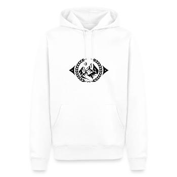 Berge Symbol - Männer Premium Bio Hoodie - Weiß - Vorne - Nico (187cm)