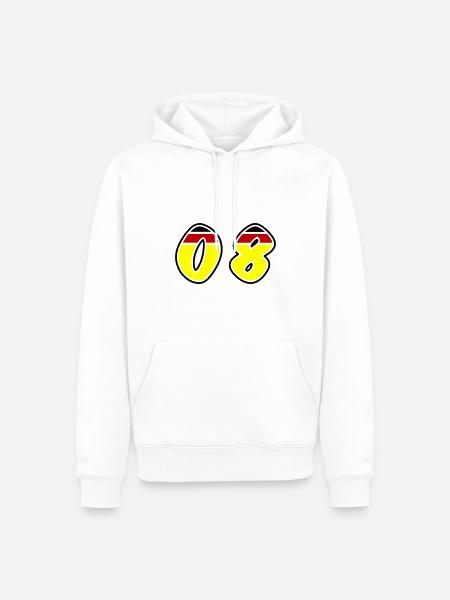 8 Zahl symbol Germany - Männer Premium Bio Hoodie - Weiß
