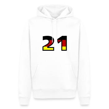21 Numéro Allemagne Jersey - Sweat à capuche Premium bio Homme - blanc - Devant - Nico (187cm)