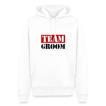 Team Groom Wedding Saying - Men’s Premium Organic Hoodie - white - Front - Nico (187cm)