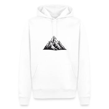 Berge Alpen Silhouette - Männer Premium Bio Hoodie - Weiß - Vorne - Nico (187cm)