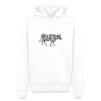 Kuh Tribal Tattoo - Männer Premium Bio Hoodie - Weiß - Vorne - Nico (187cm)