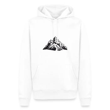 Montagnes Nature - Sweat à capuche Premium bio Homme - blanc - Devant - Nico (187cm)