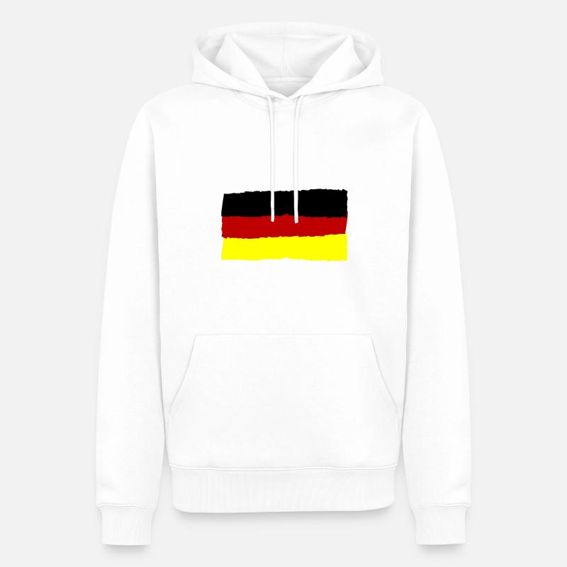 Drapeau de l’Allemagne Drapeau - Sweat à capuche Premium bio Homme - blanc