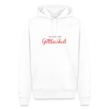 ... et découvre ta divinité - Sweat à capuche Premium bio Homme - blanc - Devant - Nico (187cm)