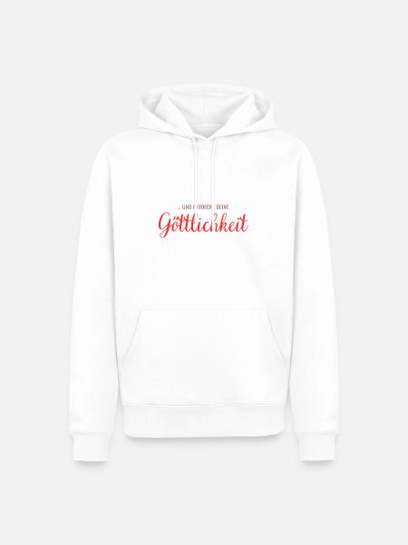 ... and discover your divinity - Men’s Premium Organic Hoodie - white