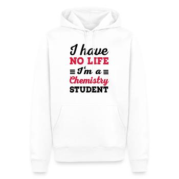 Chimie - Sweat à capuche Premium bio Homme - blanc - Devant - Nico (187cm)