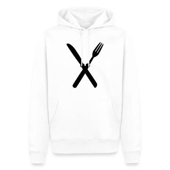 fork_and_kinfe - Männer Premium Bio Hoodie - Weiß - Vorne - Nico (187cm)