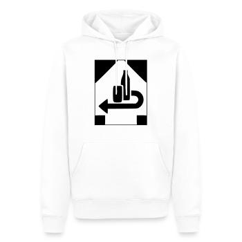 Engagement / canette de bière / bouteille de bière - Sweat à capuche Premium bio Homme - blanc - Devant - Nico (187cm)