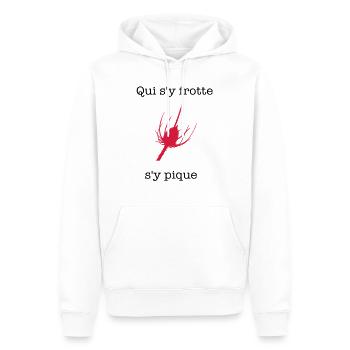 pique - Männer Premium Bio Hoodie - Weiß - Vorne - Nico (187cm)
