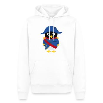 Pingouin Napoléon - Sweat à capuche Premium bio Homme - blanc - Devant - Nico (187cm)