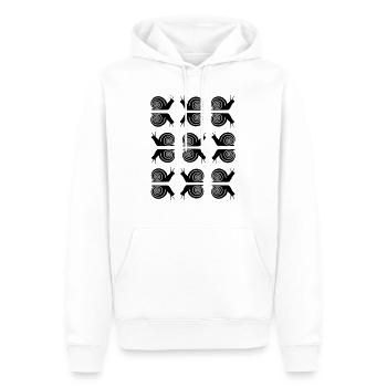 escargots _graffiti_g1_g1 - Sweat à capuche Premium bio Homme - blanc - Devant - Nico (187cm)