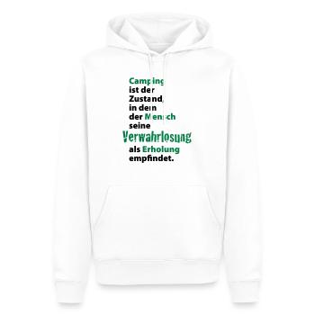 Camping Verwahrlosung Zuhause Zelten Urlaub Ferien - Männer Premium Bio Hoodie - Weiß - Vorne - Nico (187cm)