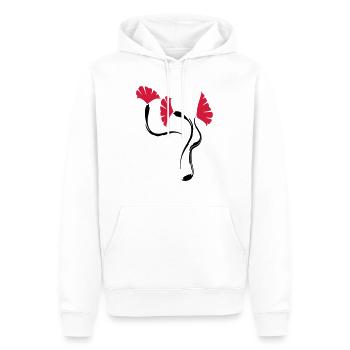 poppies_flowers - Männer Premium Bio Hoodie - Weiß - Vorne - Nico (187cm)