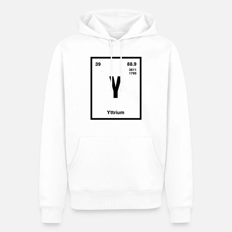 Yttrium Element im Periodensystem - Männer Premium Bio Hoodie - Weiß
