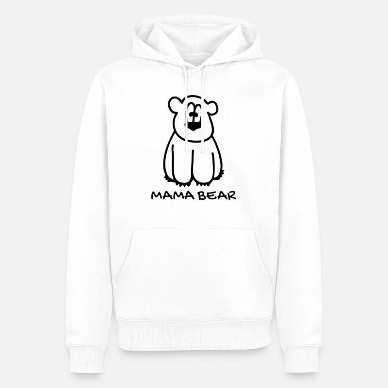 Mama bear - Männer Premium Bio Hoodie - Weiß