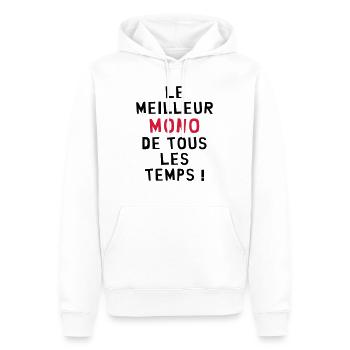 Moniteur / Monitrice / Mono / Formation / Ski - Sweat à capuche Premium bio Homme - blanc - Devant - Nico (187cm)