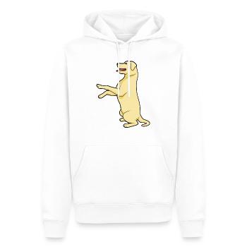 Golden Labrador Dogs & Puppys - Men’s Premium Organic Hoodie - white - Front - Nico (187cm)