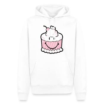 Smiley Cake - Sweat à capuche Premium bio Homme - blanc - Devant - Nico (187cm)