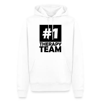 number one therapy team - Men’s Premium Organic Hoodie - white - Front - Nico (187cm)
