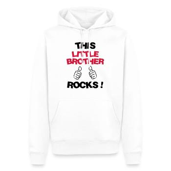 Bruder Brother Baby Geburtstag Geburt Familie - Männer Premium Bio Hoodie - Weiß - Vorne - Nico (187cm)