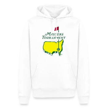 MASTERS TOURNAMENT - Männer Premium Bio Hoodie - Weiß - Vorne - Nico (187cm)