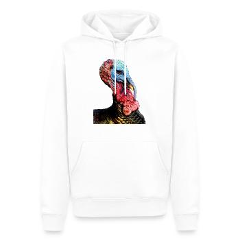 dindon - Sweat à capuche Premium bio Homme - blanc - Devant - Nico (187cm)