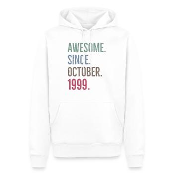 Génial depuis octobre 1999 - Sweat à capuche Premium bio Homme - blanc - Devant - Nico (187cm)