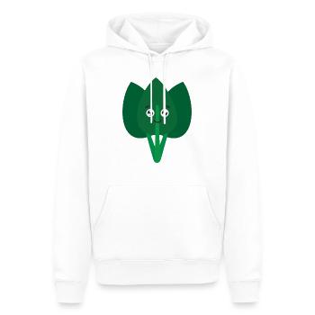 Épinard - Sweat à capuche Premium bio Homme - blanc - Devant - Nico (187cm)