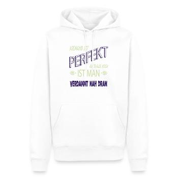 lustige sprüche bday cool weihnachten backen - Männer Premium Bio Hoodie - Weiß - Vorne - Nico (187cm)