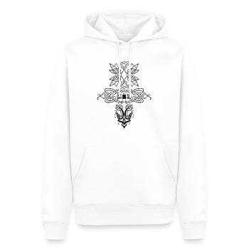 Triabel Männer - Männer Premium Bio Hoodie - Weiß - Vorne - Nico (187cm)