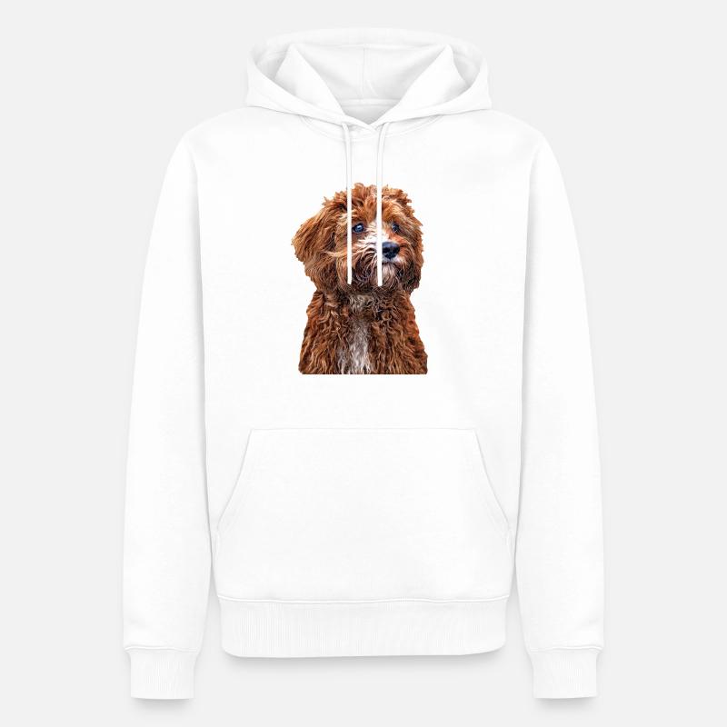 Cavapoo 2 - Männer Premium Bio Hoodie - Weiß