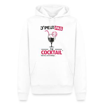 J'peux pas, j'ai cocktail - Sweat à capuche Premium bio Homme - blanc - Devant - Nico (187cm)