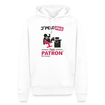 J'peux pas, j'suis patron - Sweat à capuche Premium bio Homme - blanc - Devant - Nico (187cm)
