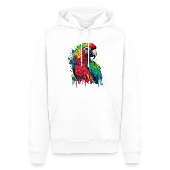 Bunter Papagei - Männer Premium Bio Hoodie - Weiß - Vorne - Nico (187cm)