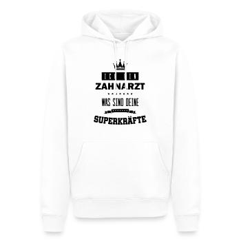 zahnarzt superkräfte - Männer Premium Bio Hoodie - Weiß - Vorne - Nico (187cm)