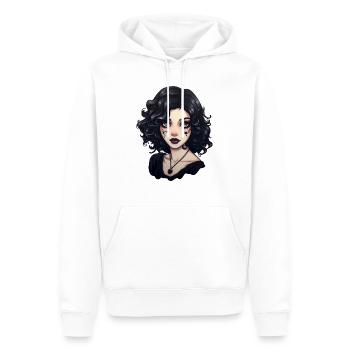 Goth Fille Gothique Rouge Noir Mystique - Sweat à capuche Premium bio Homme - blanc - Devant - Nico (187cm)